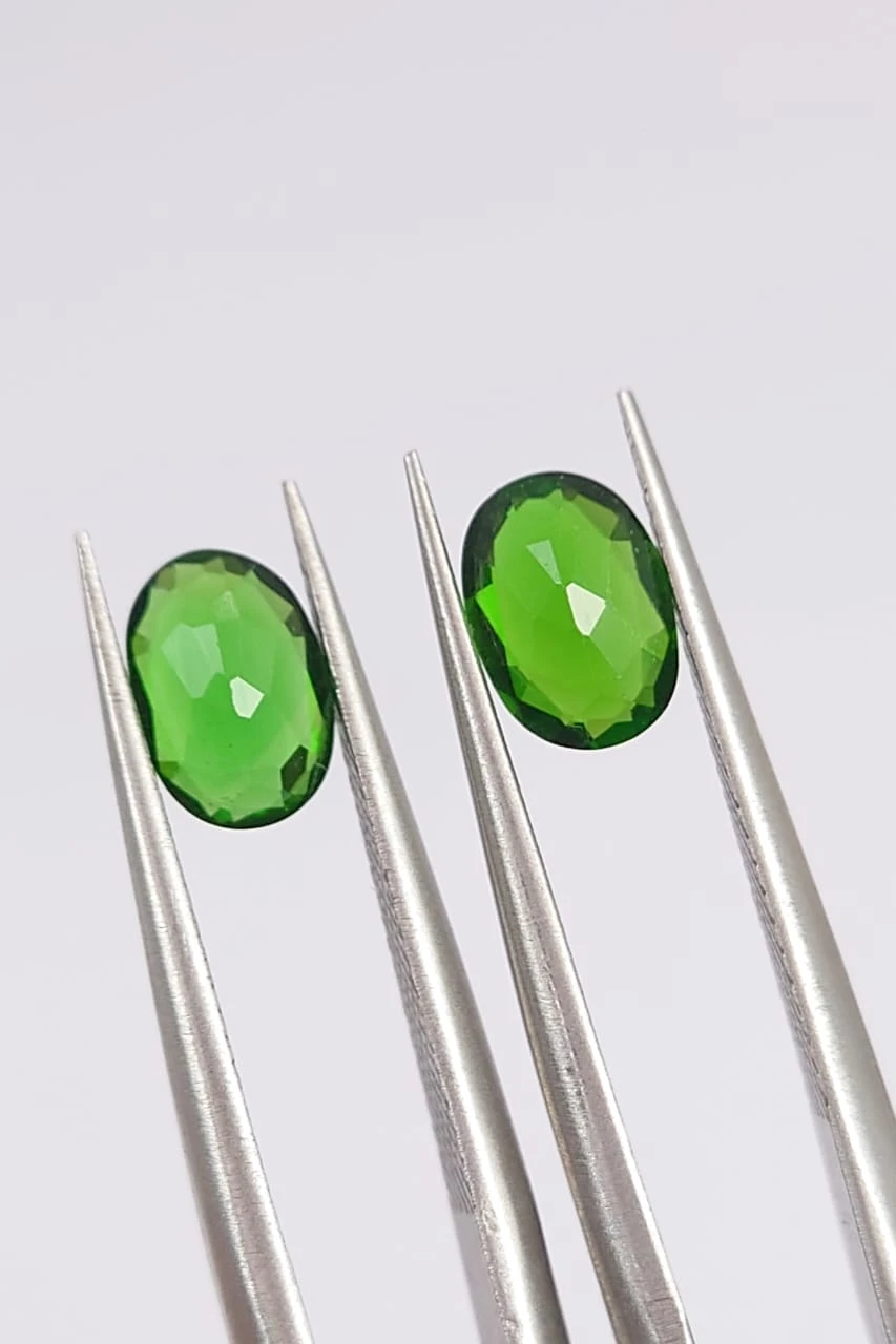 1.61ct Natural Chrome Diopside Pair Oval Cut Loose Gemstone from Pakistan — view 3